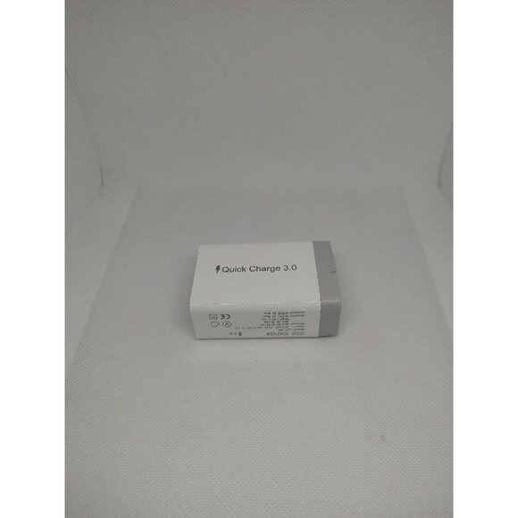 USB Charger Adapter, QC 3.0 Fast Charger, 3-Port Multi Amp 1 White - Picture 3 of 4